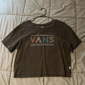 Vans Black Short Sleeve Crop Tee